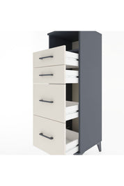 Hyperion Dolap Tek Raflı 4 Çekmeceli 44x44x134 Antrasit-Aytaşı
