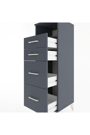 Hyperion Dolap Tek Raflı 4 Çekmeceli 44x44x134 Antrasit-Antrasit