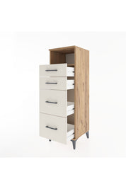 Hyperion Dolap Tek Raflı 4 Çekmeceli 44x44x134 Çam-Aytaşı