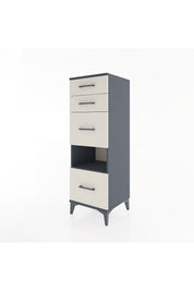 Hyperion Dolap Tek Raflı 4 Çekmeceli 44x44x134 Antrasit-Aytaşı