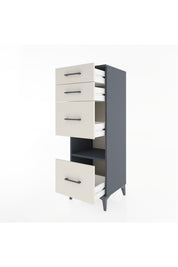Hyperion Dolap Tek Raflı 4 Çekmeceli 44x44x134 Antrasit-Aytaşı