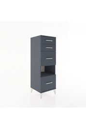 Hyperion Dolap Tek Raflı 4 Çekmeceli 44x44x134 Antrasit-Antrasit