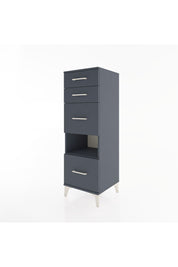 Hyperion Dolap Tek Raflı 4 Çekmeceli 44x44x134 Antrasit-Antrasit