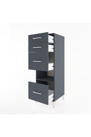 Hyperion Dolap Tek Raflı 4 Çekmeceli 44x44x134 Antrasit-Antrasit