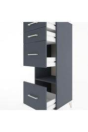 Hyperion Dolap Tek Raflı 4 Çekmeceli 44x44x134 Antrasit-Antrasit