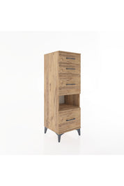 Hyperion Dolap Tek Raflı 4 Çekmeceli 44x44x134 Çam-Çam