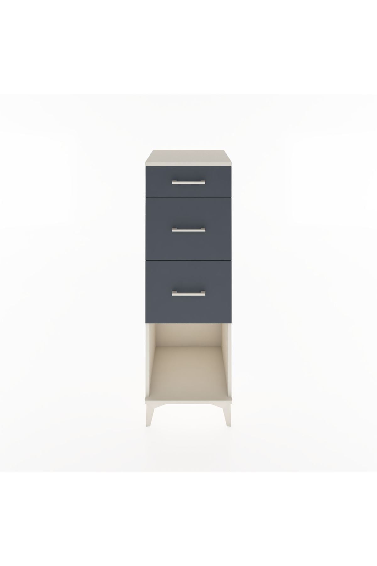 Hyperion Dolap 3 Çekmeceli 44x44x134 Aytaşı-Antrasit