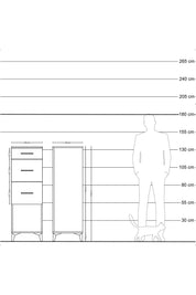 Hyperion Dolap 3 Çekmeceli 44x44x134 Aytaşı-Antrasit