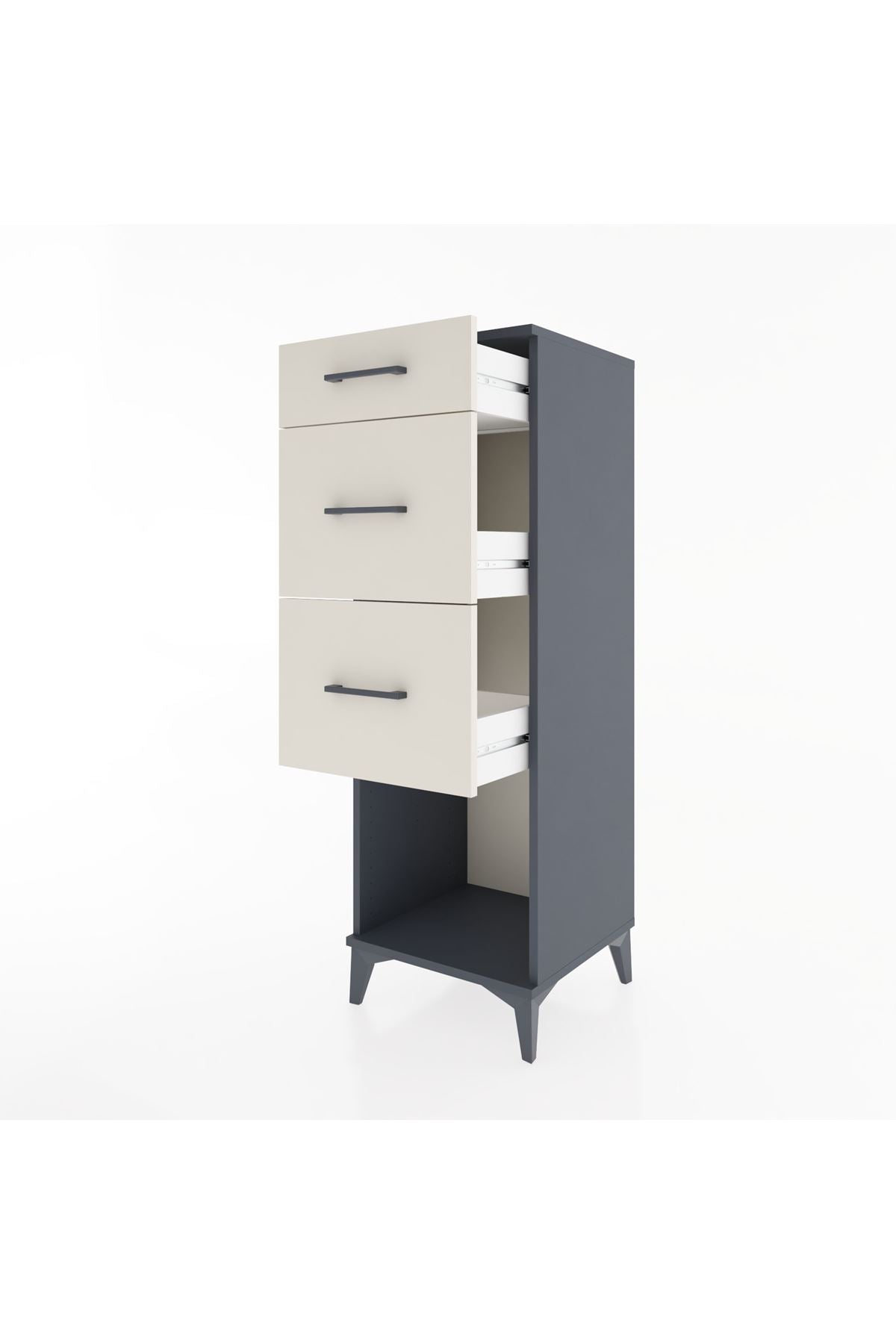 Hyperion Dolap 3 Çekmeceli 44x44x134 Antrasit-Aytaşı