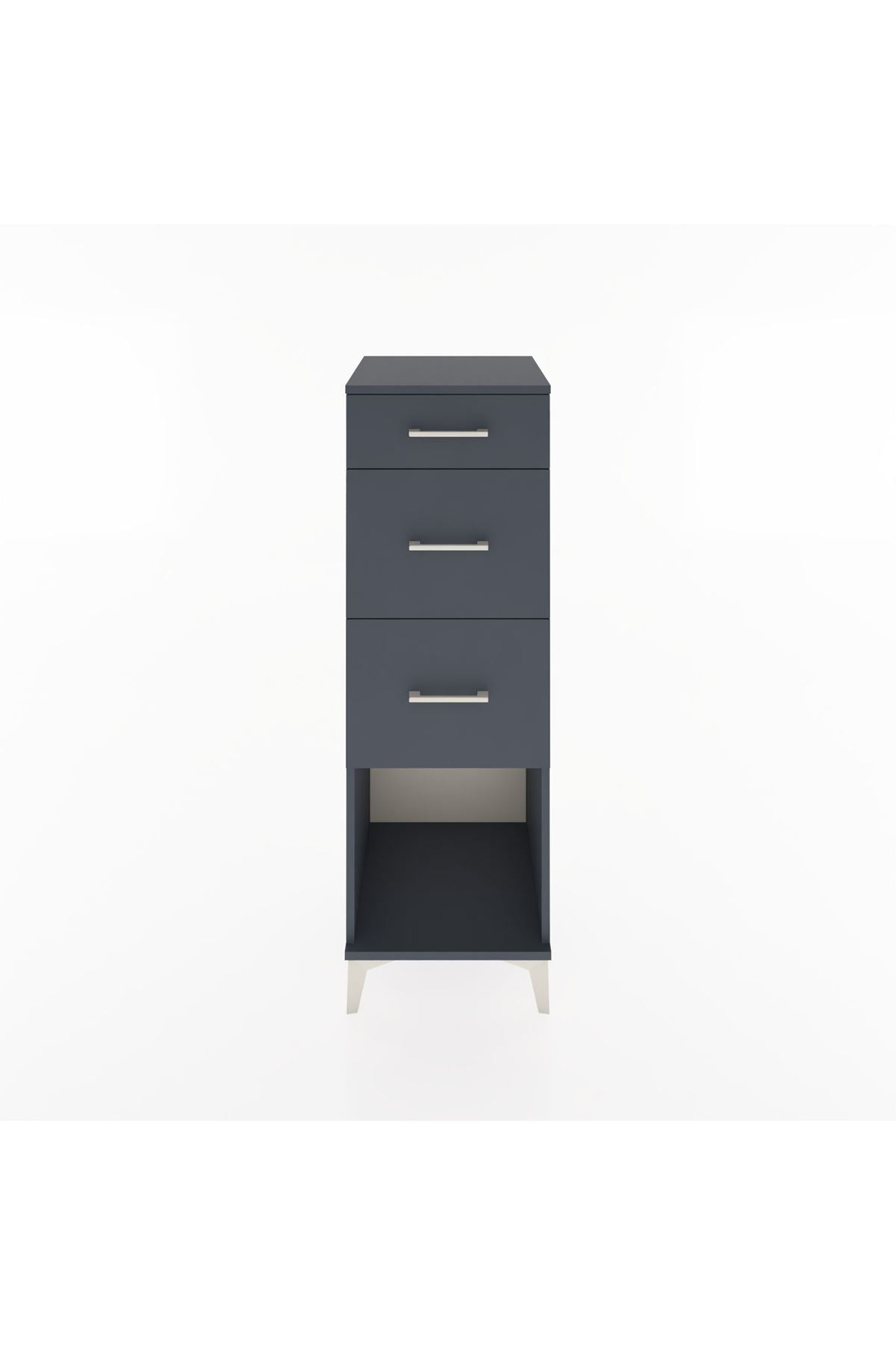 Hyperion Dolap 3 Çekmeceli 44x44x134 Antrasit-Antrasit
