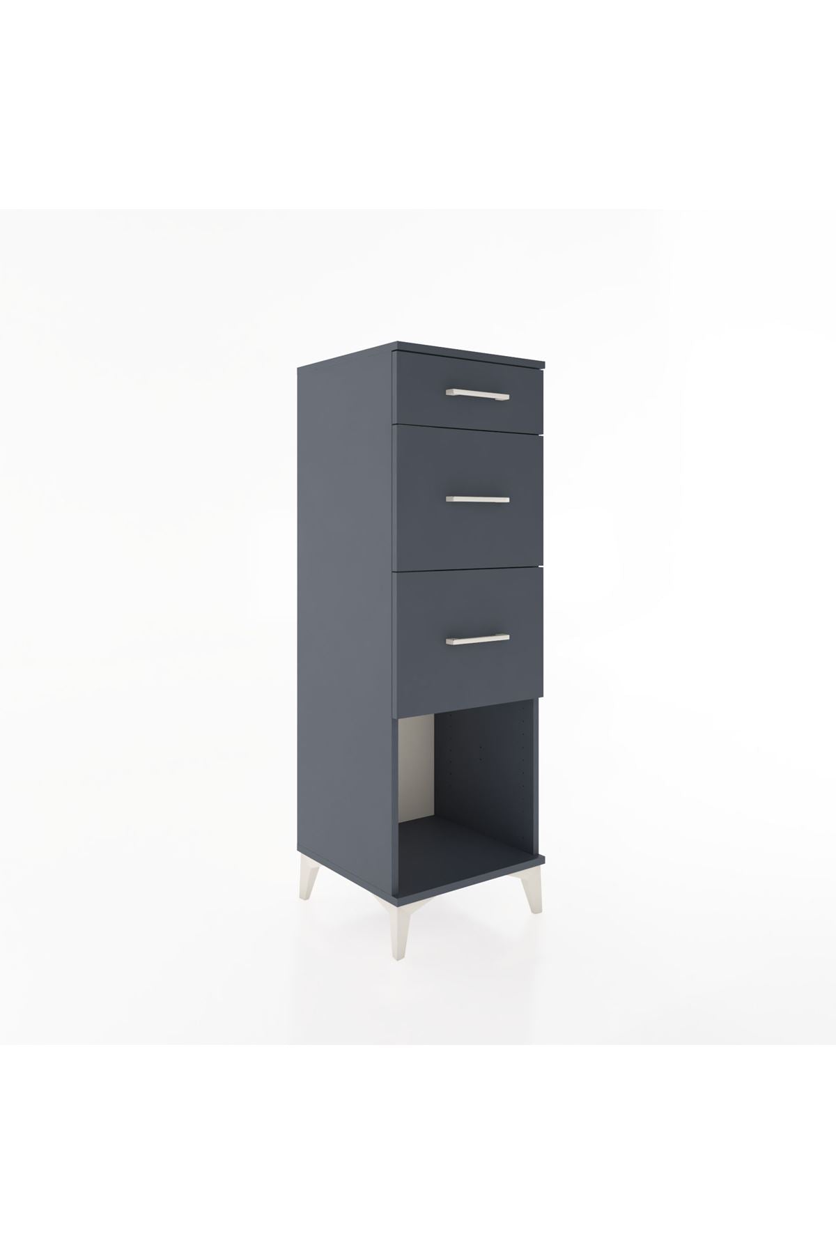 Hyperion Dolap 3 Çekmeceli 44x44x134 Antrasit-Antrasit