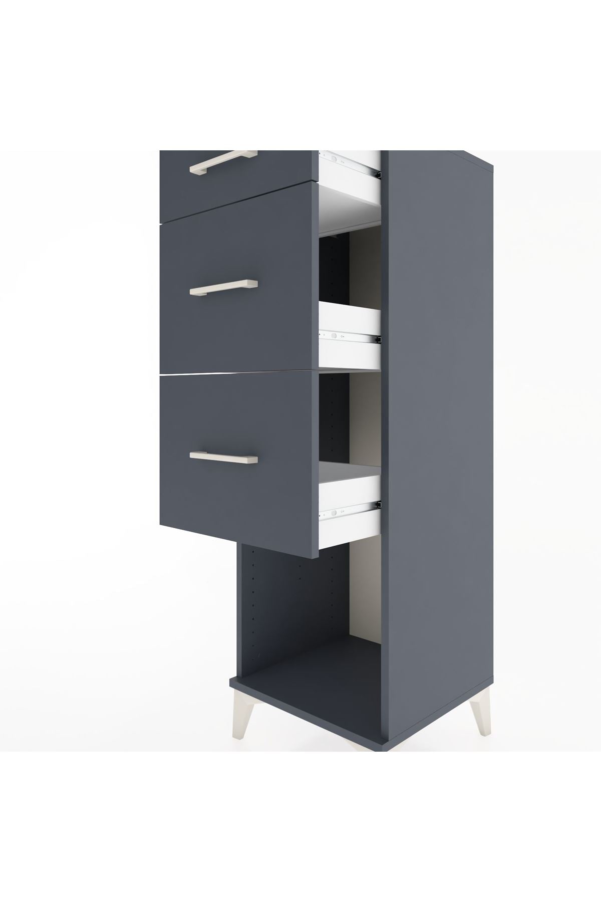 Hyperion Dolap 3 Çekmeceli 44x44x134 Antrasit-Antrasit
