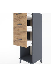 Hyperion Dolap 3 Çekmeceli 44x44x134 Antrasit-Çam