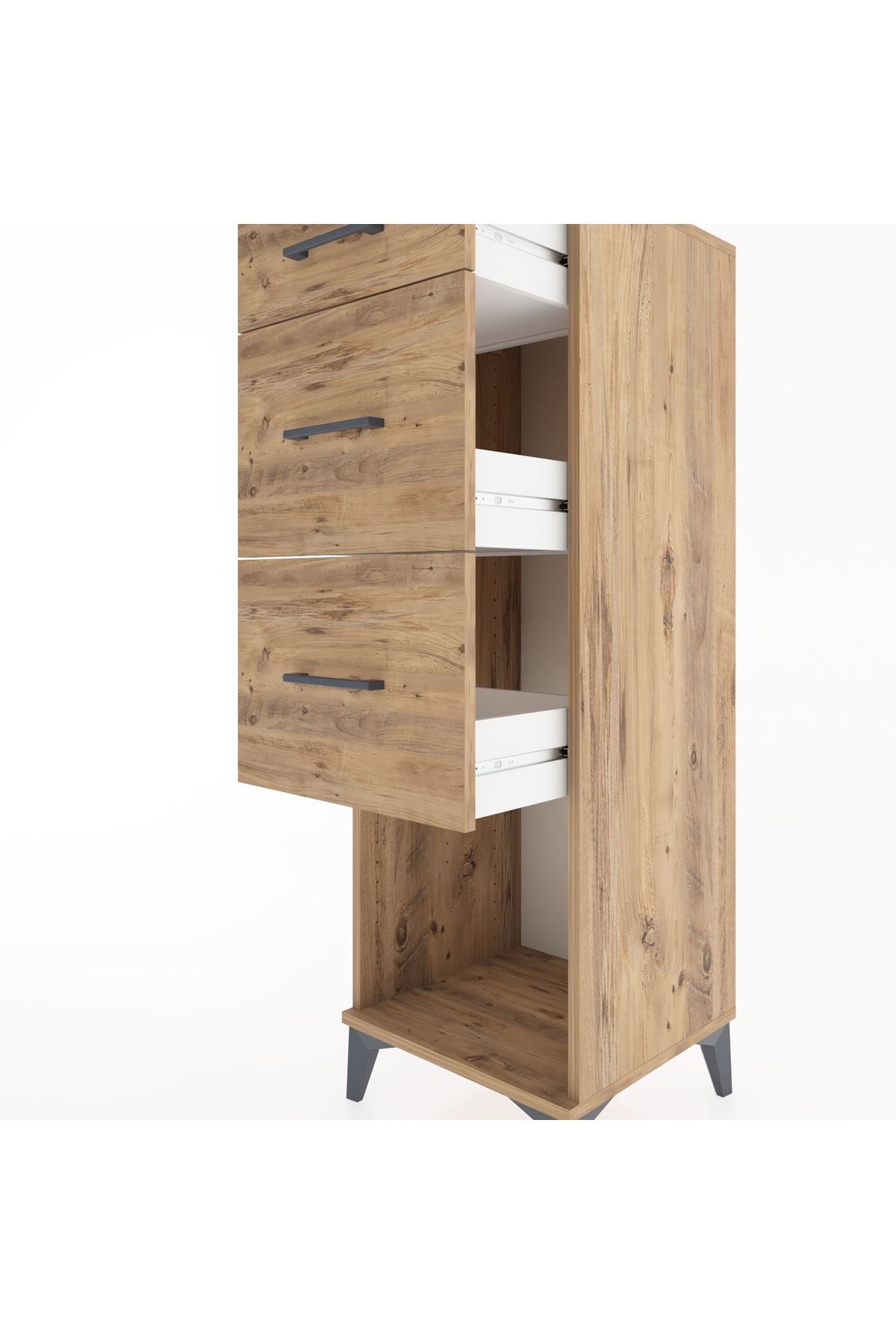 Hyperion Dolap 3 Çekmeceli 44x44x134 Çam-Çam
