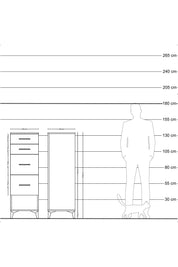 Hyperion Dolap 4 Çekmeceli 44x44x134 Aytaşı-Antrasit