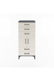 Arges Dolap Tek Raflı 5 Çekmeceli 2 Kapaklı 60x30x134 Antrasit-Aytaşı