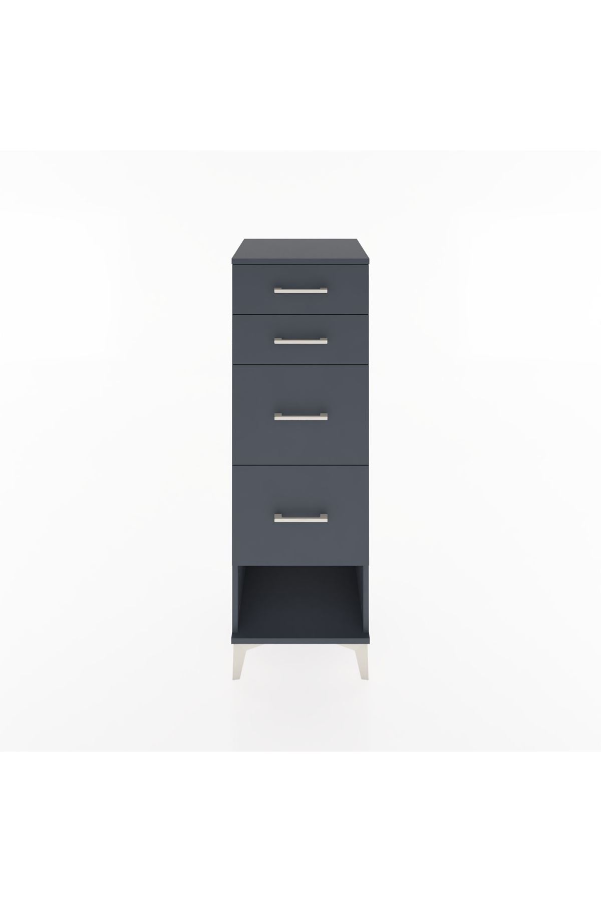 Hyperion Dolap 4 Çekmeceli 44x44x134 Antrasit-Antrasit