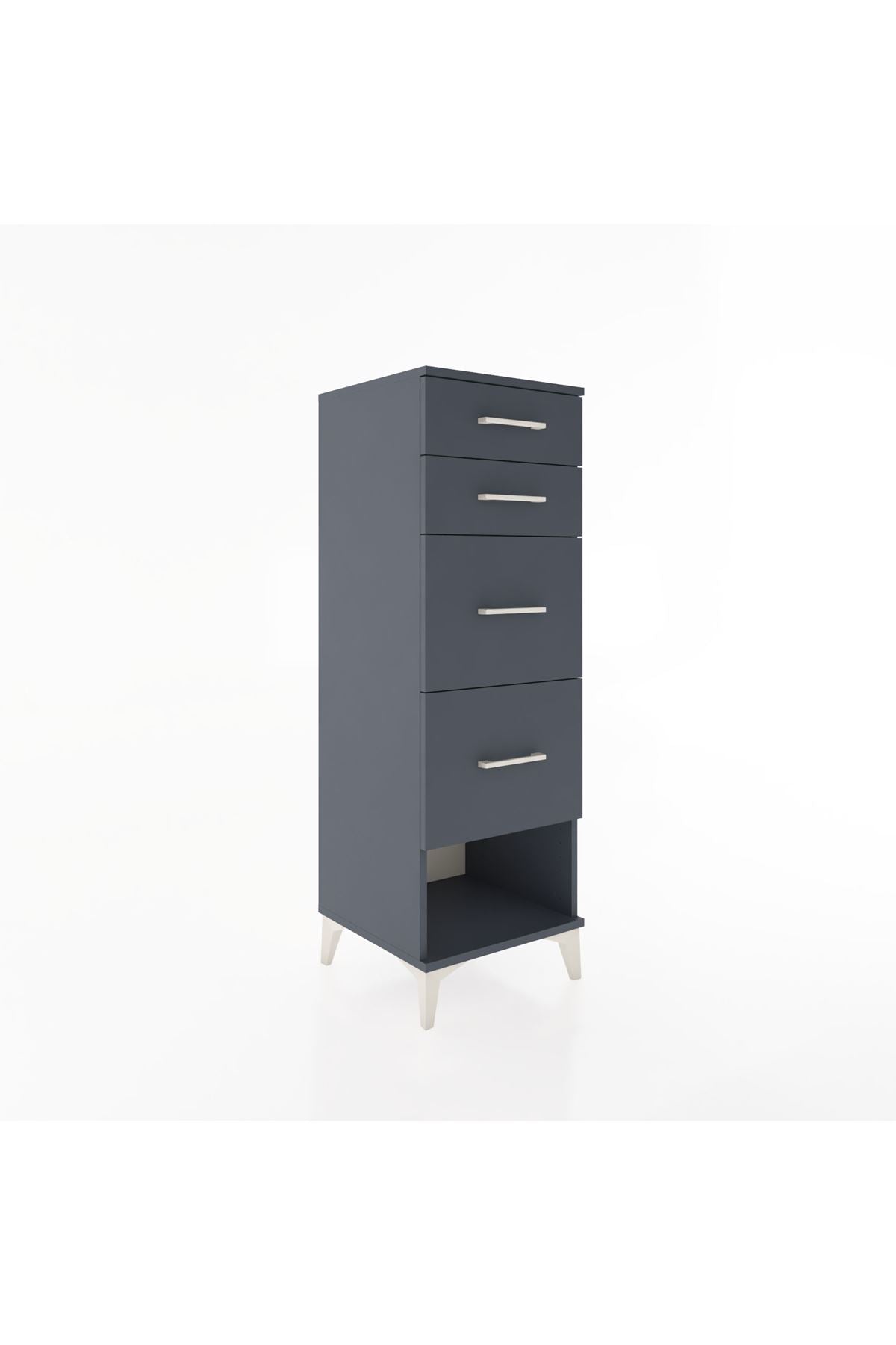 Hyperion Dolap 4 Çekmeceli 44x44x134 Antrasit-Antrasit