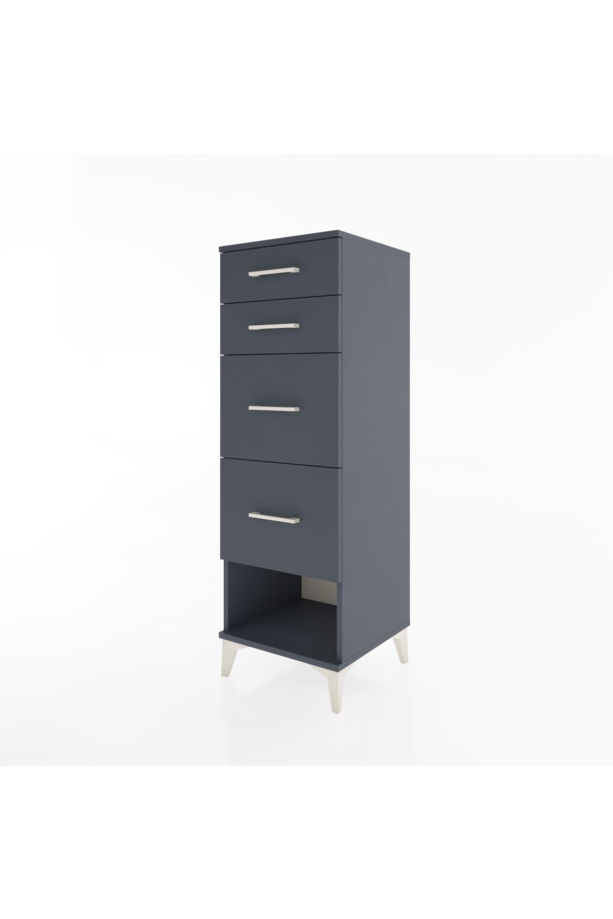Hyperion Dolap 4 Çekmeceli 44x44x134 Antrasit-Antrasit