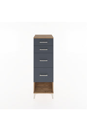 Hyperion Dolap 4 Çekmeceli 44x44x134 Çam-Antrasit