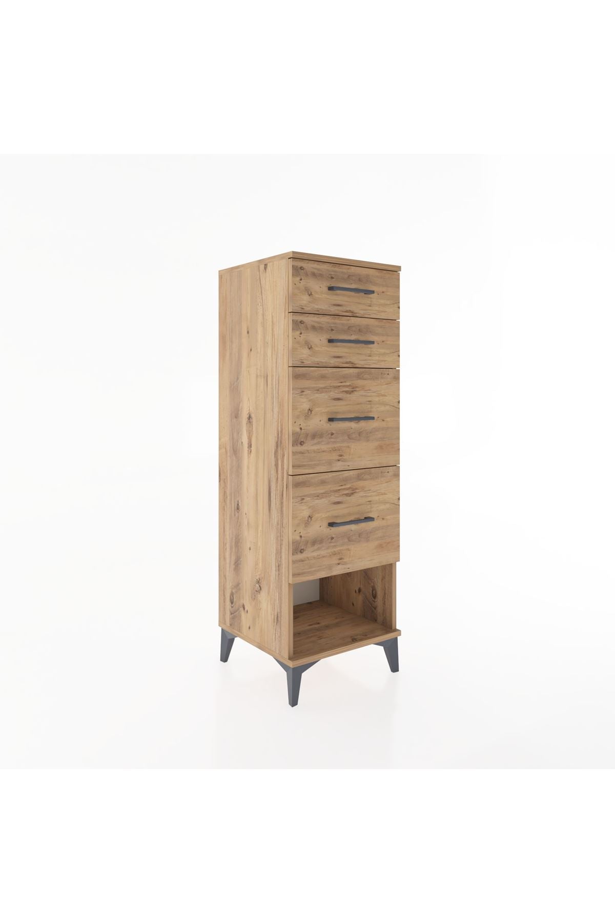 Hyperion Dolap 4 Çekmeceli 44x44x134 Çam-Çam