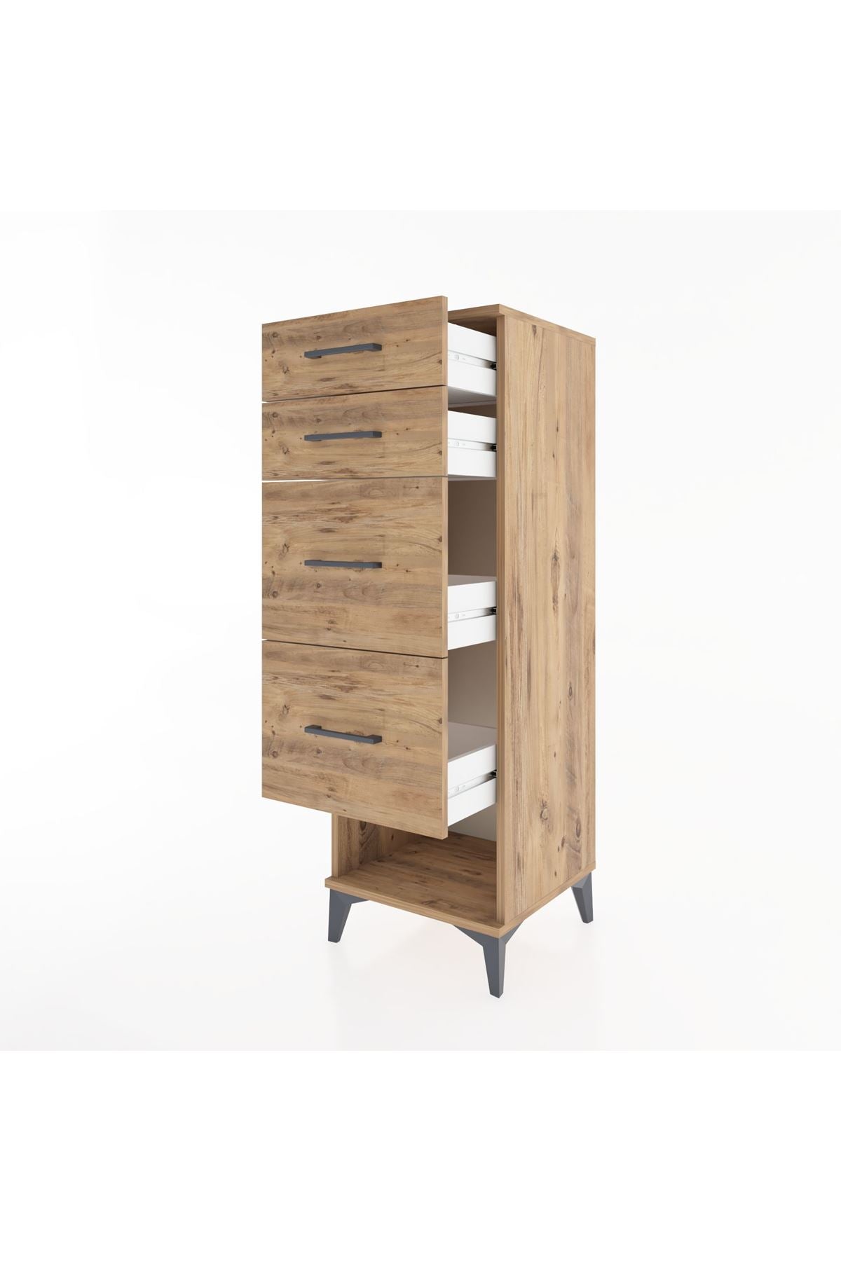 Hyperion Dolap 4 Çekmeceli 44x44x134 Çam-Çam