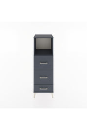 Hyperion Dolap Tek Raflı 3 Çekmeceli 44x44x134 Antrasit-Antrasit