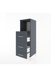 Hyperion Dolap Tek Raflı 3 Çekmeceli 44x44x134 Antrasit-Antrasit