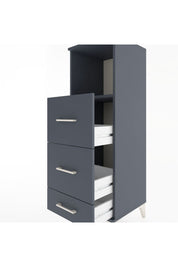 Hyperion Dolap Tek Raflı 3 Çekmeceli 44x44x134 Antrasit-Antrasit