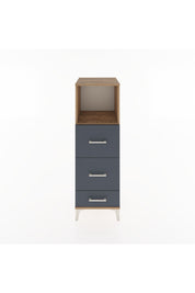 Hyperion Dolap Tek Raflı 3 Çekmeceli 44x44x134 Çam-Antrasit