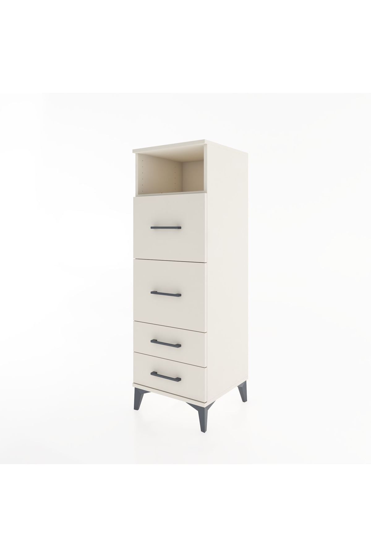 Hyperion Dolap Tek Raflı 4 Çekmeceli 44x44x134 Aytaşı-Aytaşı