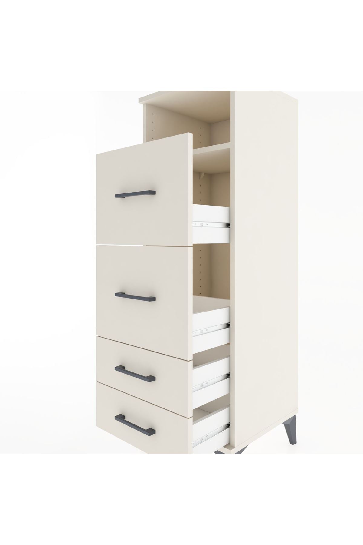 Hyperion Dolap Tek Raflı 4 Çekmeceli 44x44x134 Aytaşı-Aytaşı