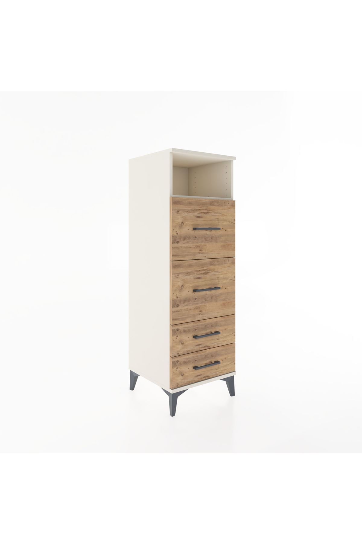 Hyperion Dolap Tek Raflı 4 Çekmeceli 44x44x134 Aytaşı-Çam