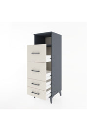 Hyperion Dolap Tek Raflı 4 Çekmeceli 44x44x134 Antrasit-Aytaşı