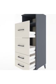 Hyperion Dolap Tek Raflı 4 Çekmeceli 44x44x134 Antrasit-Aytaşı