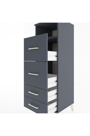 Hyperion Dolap Tek Raflı 4 Çekmeceli 44x44x134 Antrasit-Antrasit