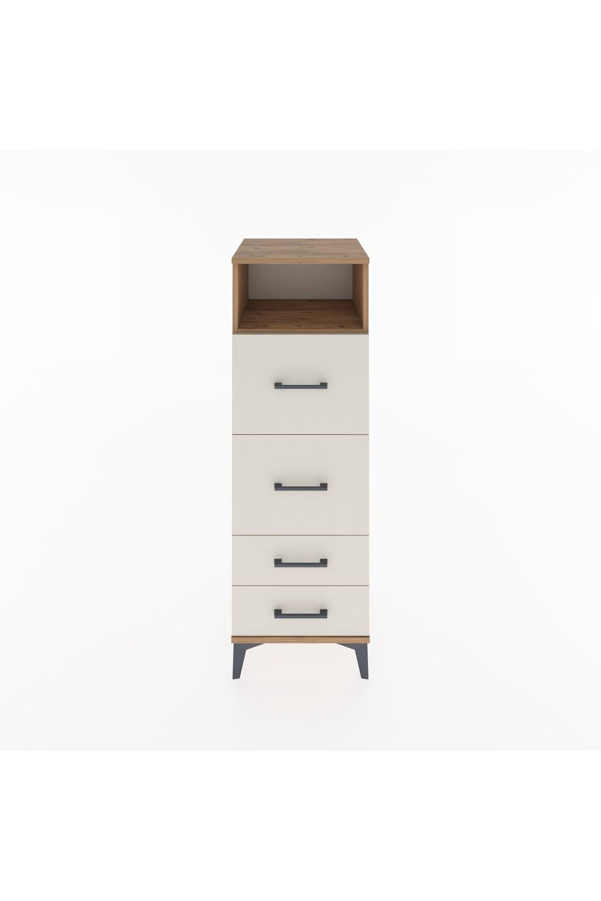 Hyperion Dolap Tek Raflı 4 Çekmeceli 44x44x134 Çam-Aytaşı