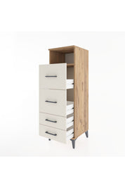 Hyperion Dolap Tek Raflı 4 Çekmeceli 44x44x134 Çam-Aytaşı