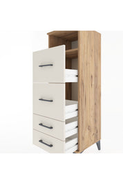 Hyperion Dolap Tek Raflı 4 Çekmeceli 44x44x134 Çam-Aytaşı