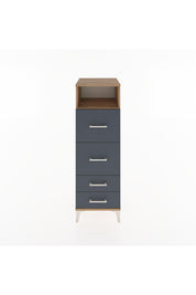 Hyperion Dolap Tek Raflı 4 Çekmeceli 44x44x134 Çam-Antrasit