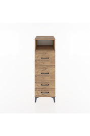 Hyperion Dolap Tek Raflı 4 Çekmeceli 44x44x134 Çam-Çam