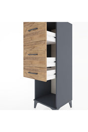 Hyperion Dolap 3 Çekmeceli 44x44x134 Antrasit-Çam