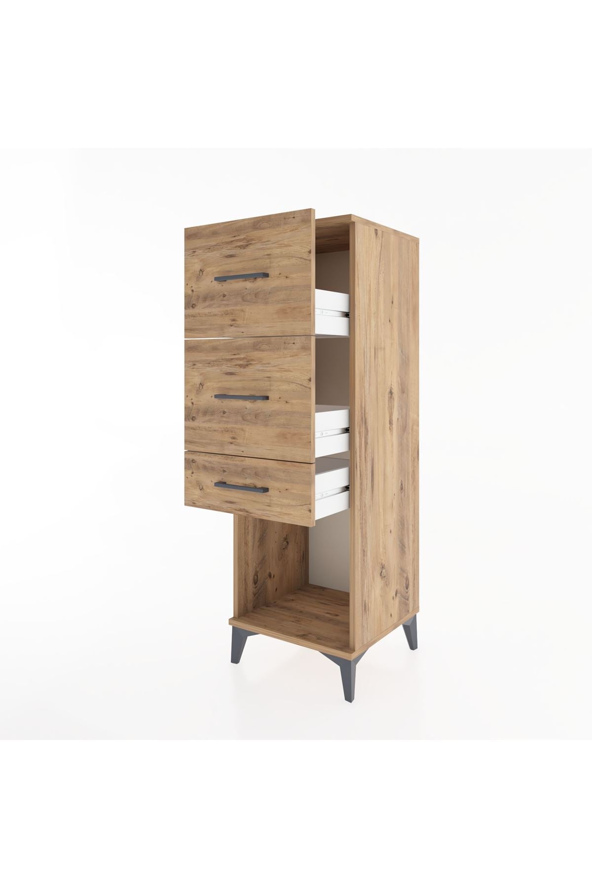 Hyperion Dolap 3 Çekmeceli 44x44x134 Çam-Çam