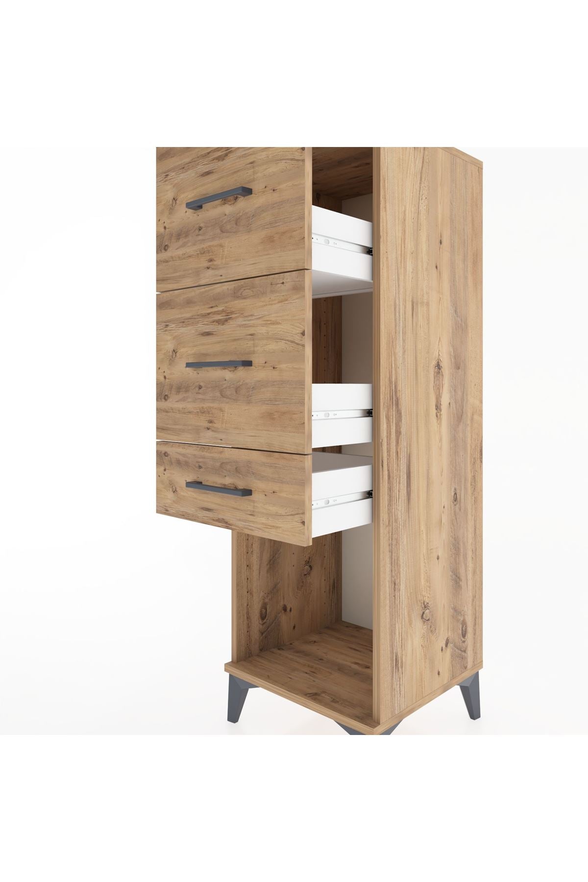 Hyperion Dolap 3 Çekmeceli 44x44x134 Çam-Çam