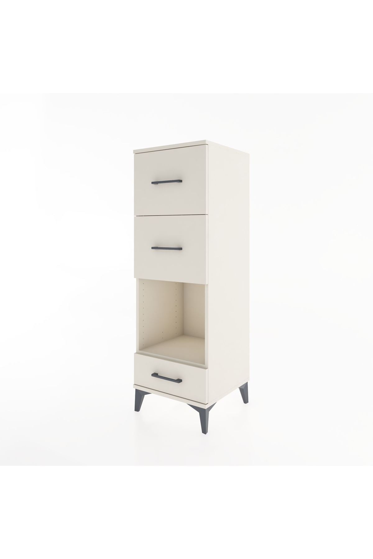 Hyperion Dolap Tek Raflı 3 Çekmeceli 44x44x134 - S49M038V1B