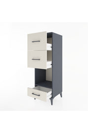 Hyperion Dolap Tek Raflı 3 Çekmeceli 44x44x134 Antrasit-Aytaşı