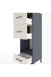 Hyperion Dolap Tek Raflı 3 Çekmeceli 44x44x134 Antrasit-Aytaşı