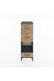 Hyperion Dolap Tek Raflı 3 Çekmeceli 44x44x134 Antrasit-Çam