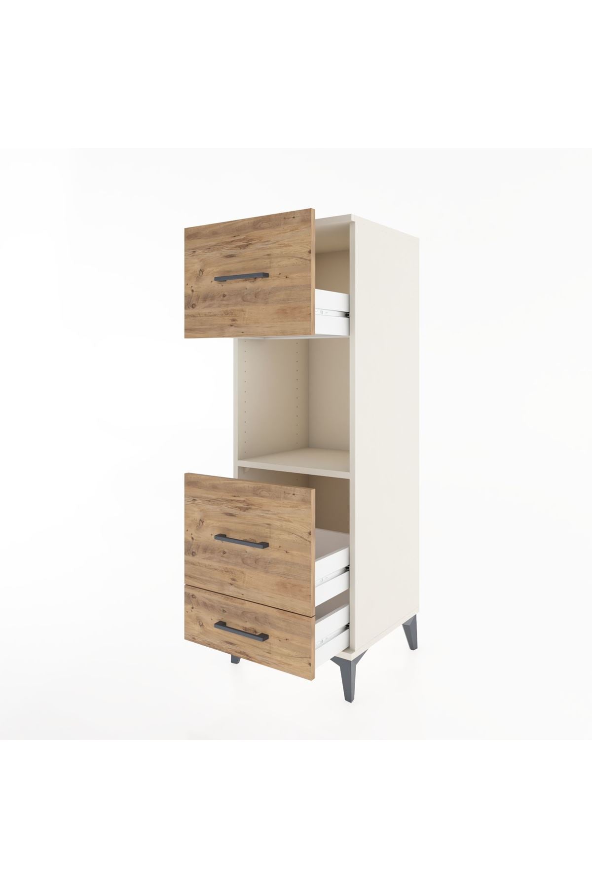 Hyperion Dolap Tek Raflı 3 Çekmeceli 44x44x134 Aytaşı-Çam