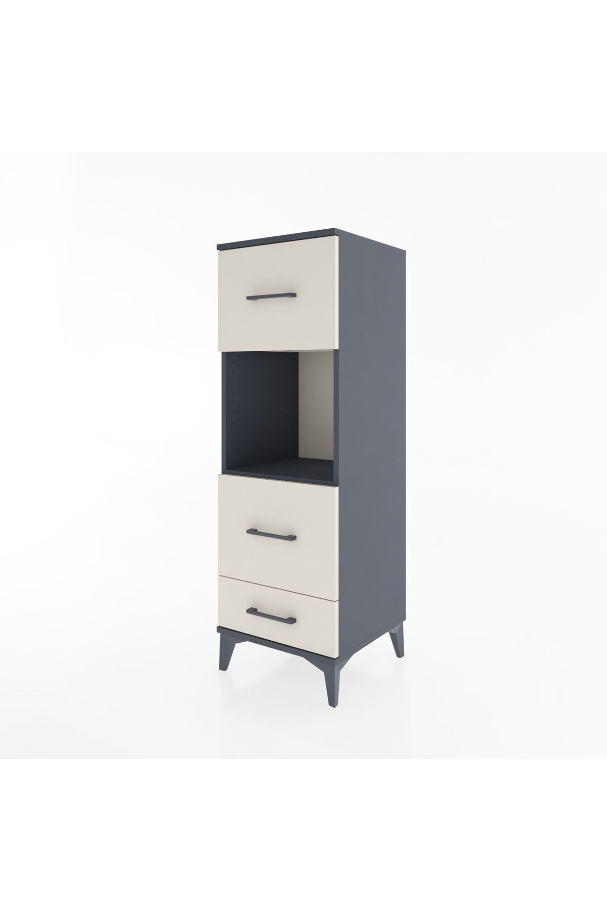 Hyperion Dolap Tek Raflı 3 Çekmeceli 44x44x134 - S49M039V4B